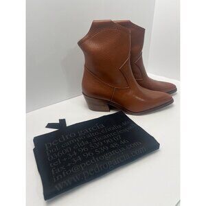 Pedro García Arkansas Henna Vacchetta Leather Ankle Boots Size 39